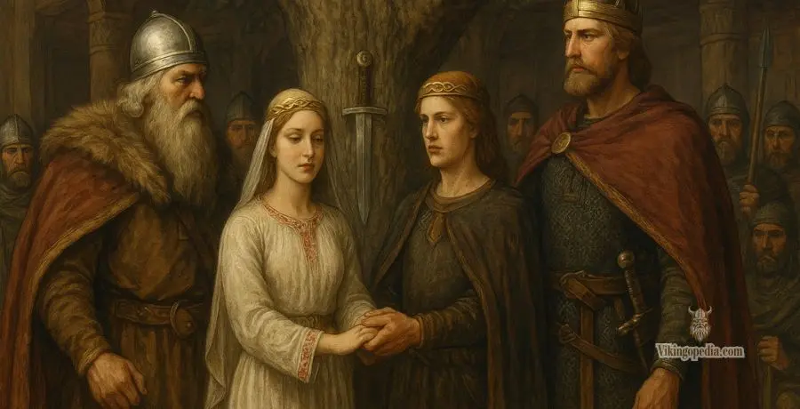 Völsung boda Siggeir y Signy espada árbol