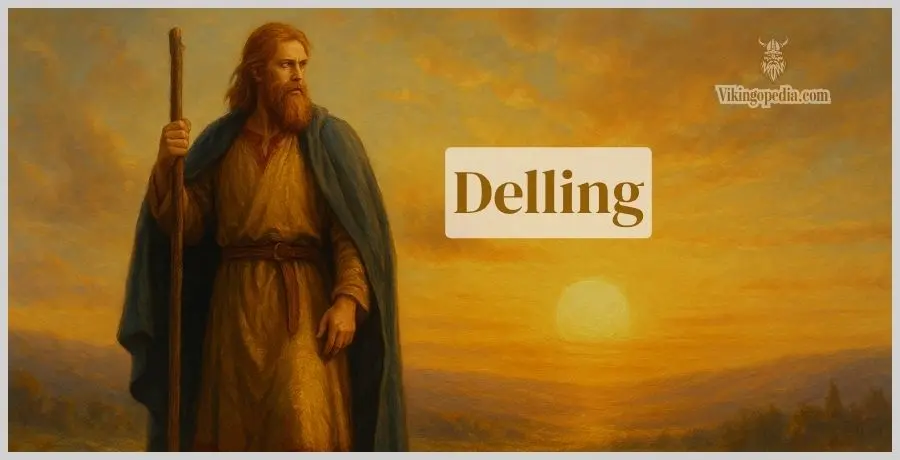 Delling dios nórdico amanecer