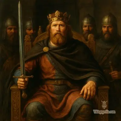 Rey vikingo en su trono
