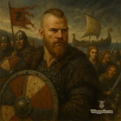 Guerrero vikingo con escudo