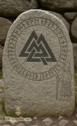Piedra rúnica con Valknut