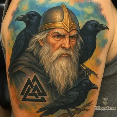 legado contemporáneo huginn muninn odín tatuaje